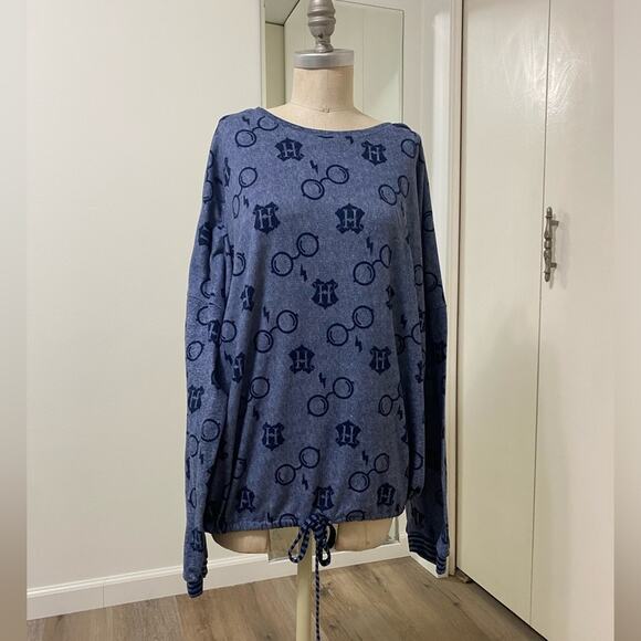 Harry Potter Women’s Blue  Lightweight Sweatshirt Sweater 3X - Picture 1 of 7
